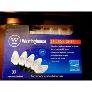 Westinghouse 25 LED Indoor / Outdoor Christmas String Lights - Pure White